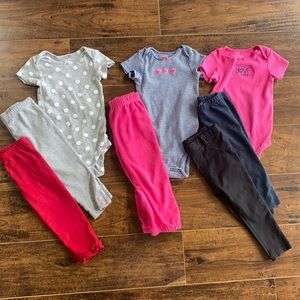 Girls 24 mos onesie and pant bundle